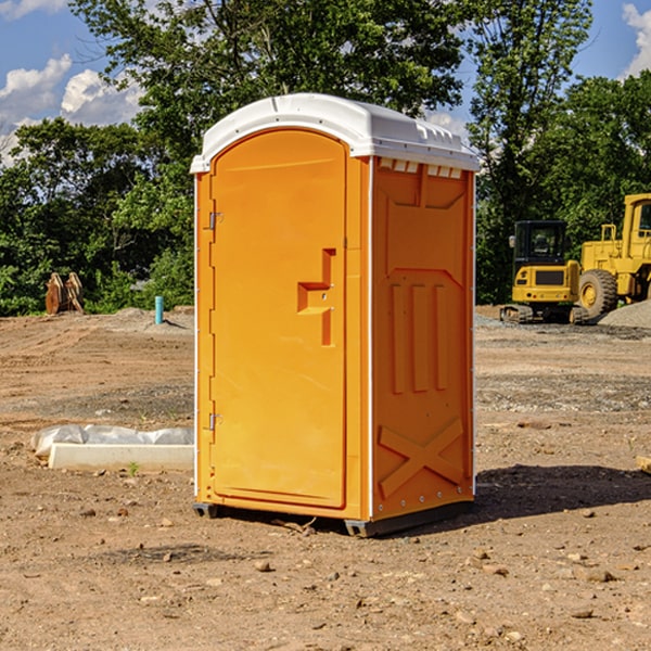 how often are the portable restrooms cleaned and serviced during a rental period in Sargeant Minnesota